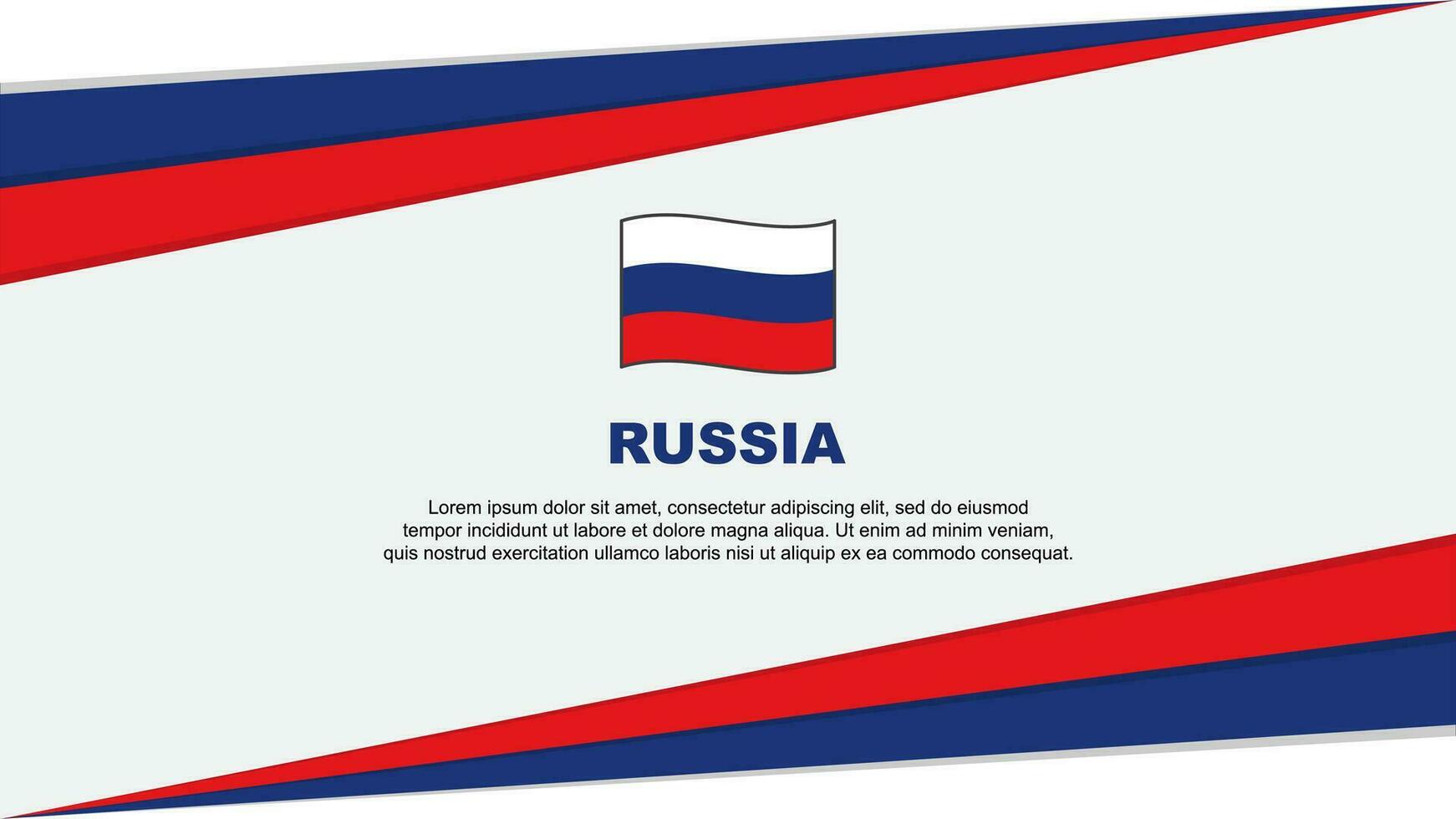Russia Flag Abstract Background Design Template. Russia Independence Day Banner Cartoon Vector Illustration. Russia Design