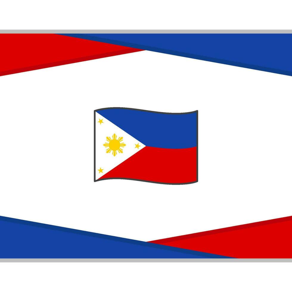 Philippines Flag Abstract Background Design Template. Philippines Independence Day Banner Social Media Post. Philippines Vector