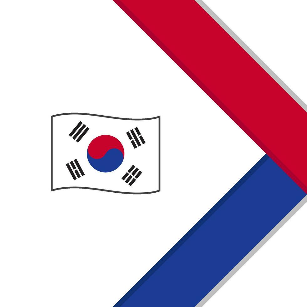 South Korea Flag Abstract Background Design Template. South Korea Independence Day Banner Social Media Post. South Korea Cartoon vector