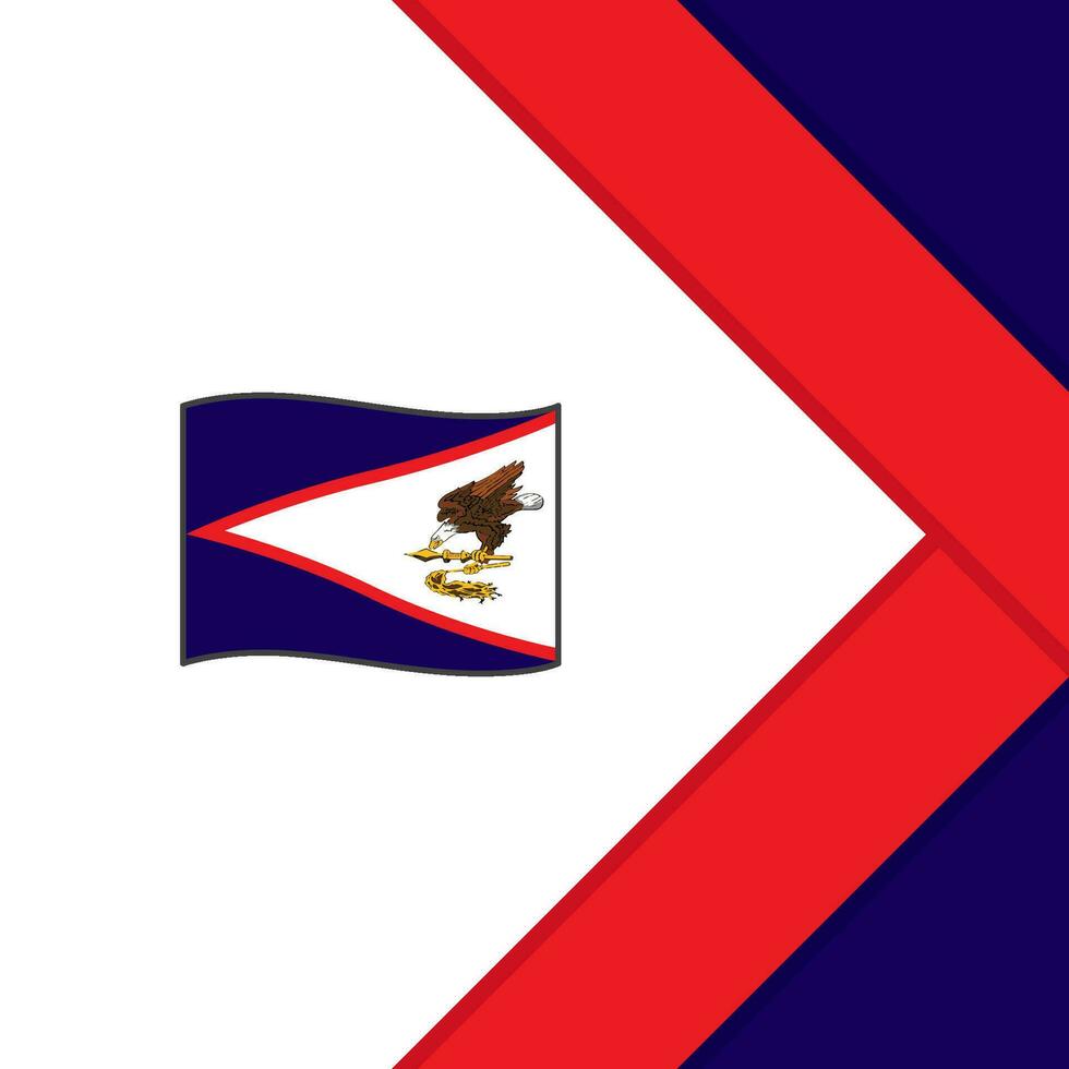 American Samoa Flag Abstract Background Design Template. American Samoa Independence Day Banner Social Media Post. American Samoa Cartoon vector