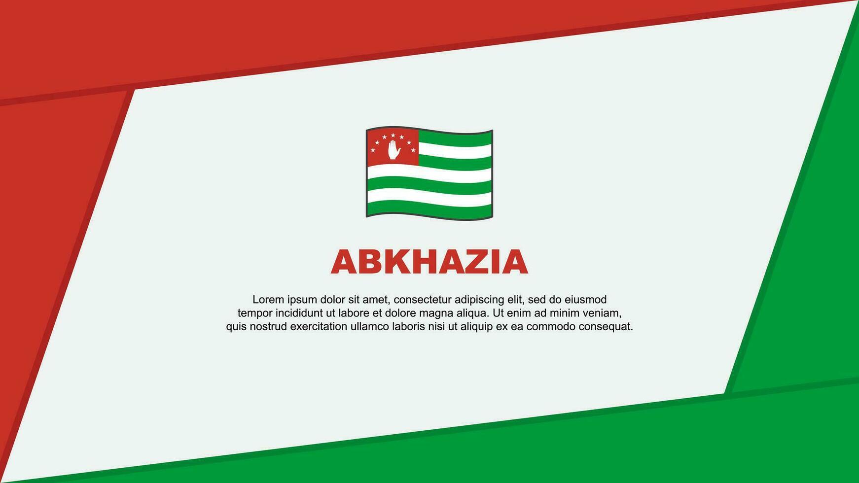 Abkhazia Flag Abstract Background Design Template. Abkhazia Independence Day Banner Cartoon Vector Illustration. Abkhazia Banner