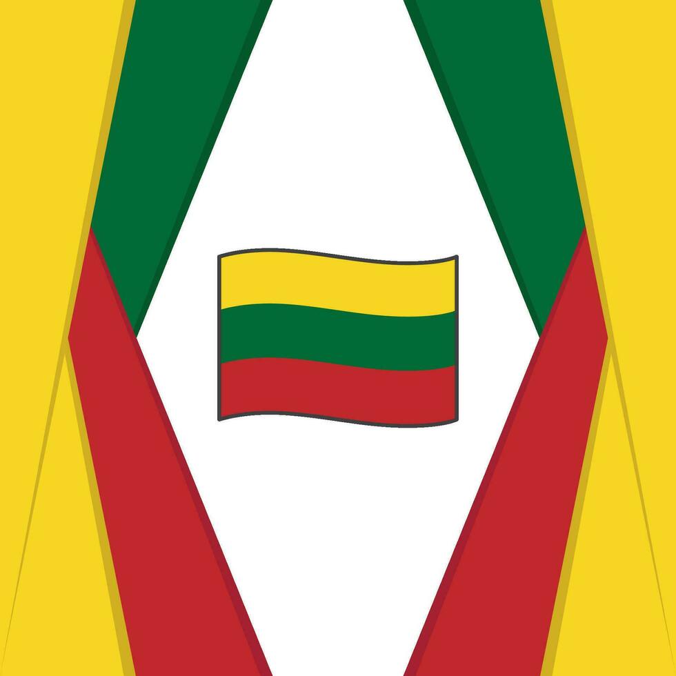 Lithuania Flag Abstract Background Design Template. Lithuania Independence Day Banner Social Media Post. Lithuania Design vector