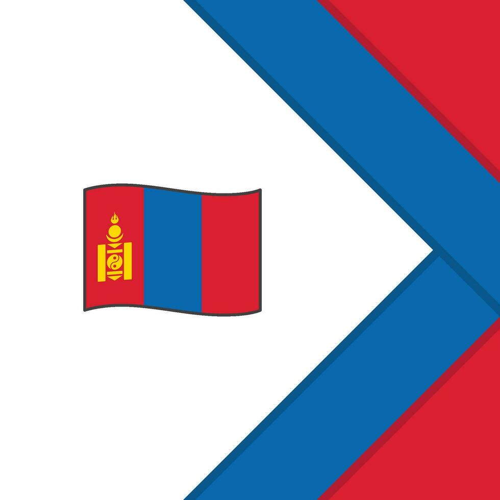 Mongolia Flag Abstract Background Design Template. Mongolia Independence Day Banner Social Media Post. Mongolia Template vector