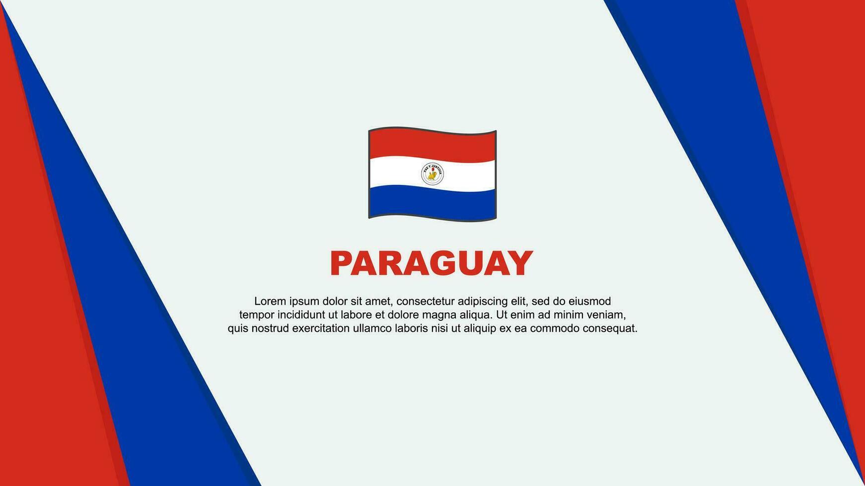 Paraguay Flag Abstract Background Design Template. Paraguay Independence Day Banner Cartoon Vector Illustration. Flag