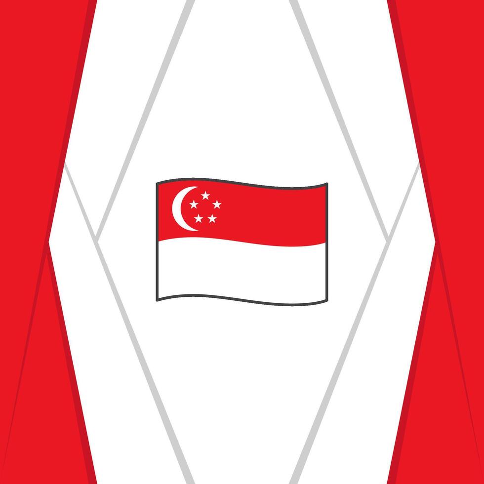 Singapore Flag Abstract Background Design Template. Singapore Independence Day Banner Social Media Post. Singapore Background vector