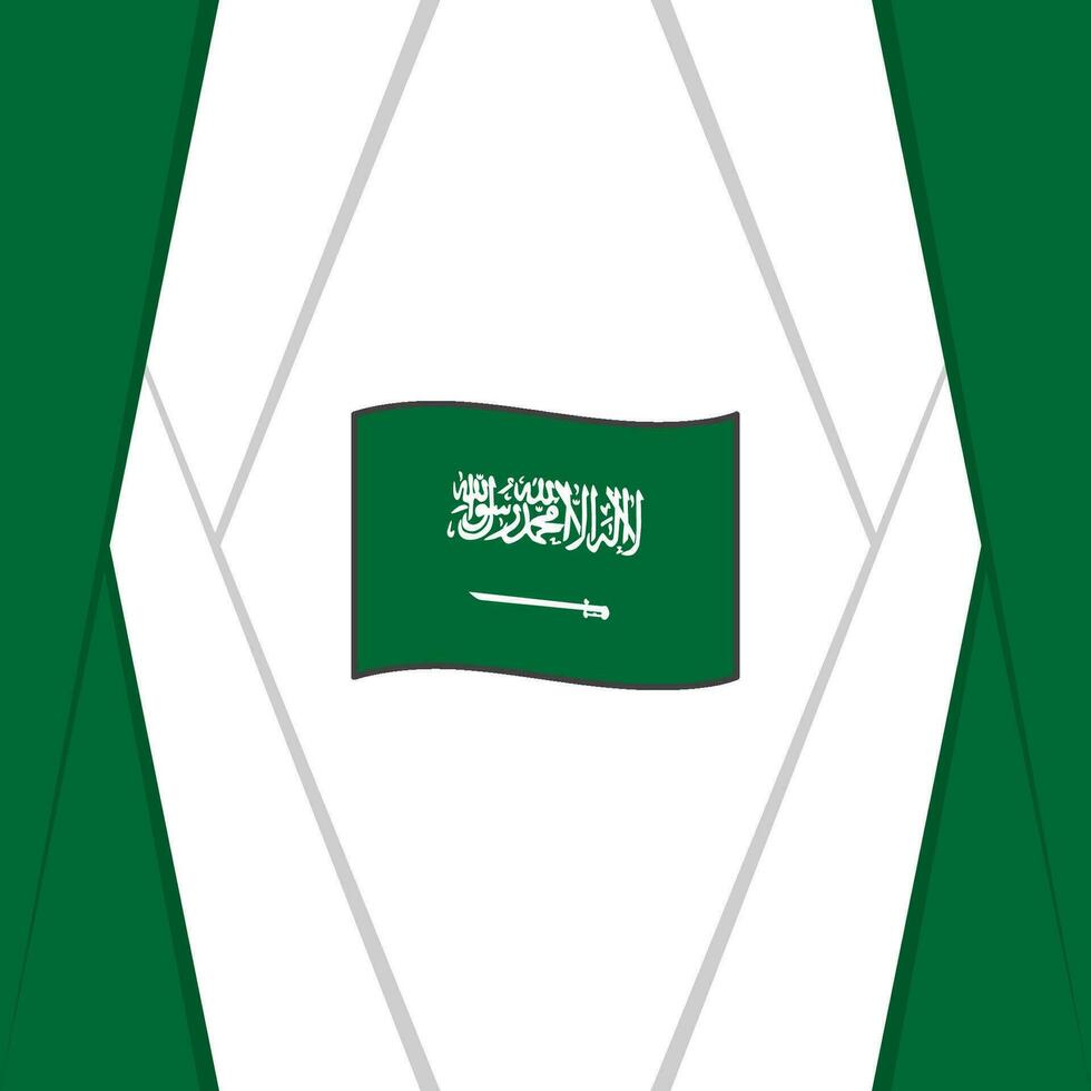Saudi Arabia Flag Abstract Background Design Template. Saudi Arabia Independence Day Banner Social Media Post. Saudi Arabia Background vector