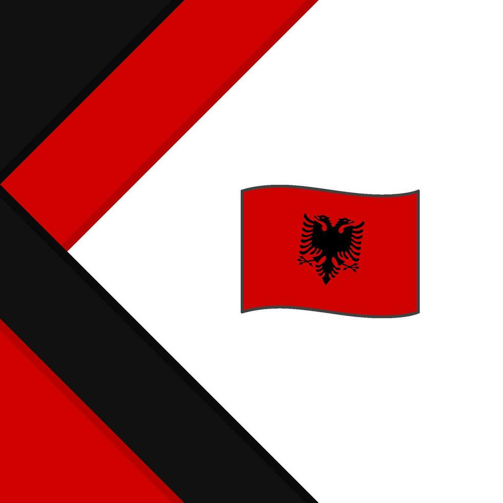Albania Flag Abstract Background Design Template. Albania Independence Day Banner Social Media Post. Albania Illustration vector