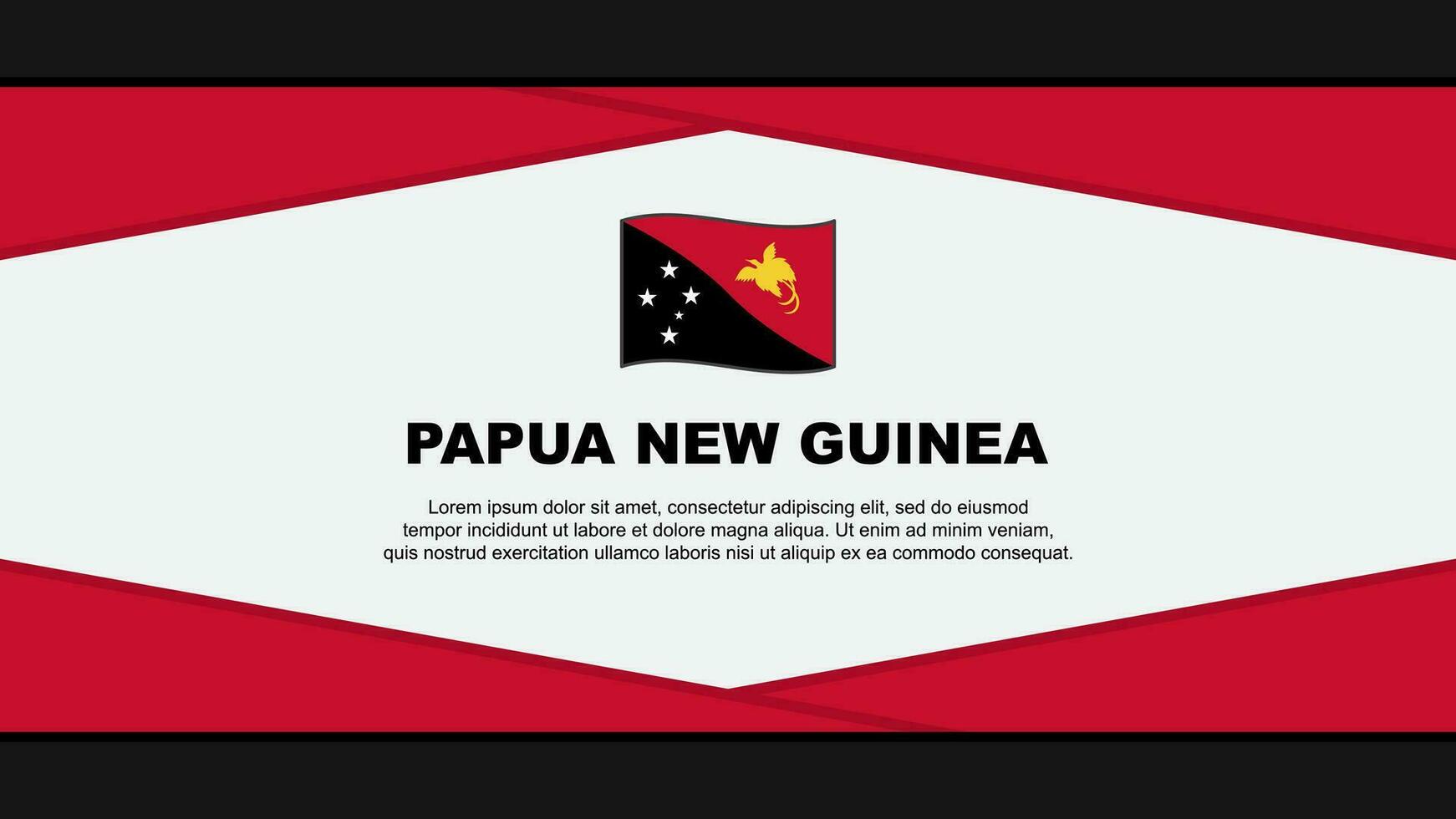 Papuasia nuevo Guinea bandera resumen antecedentes diseño modelo. Papuasia nuevo Guinea independencia día bandera dibujos animados vector ilustración. Papuasia nuevo Guinea vector