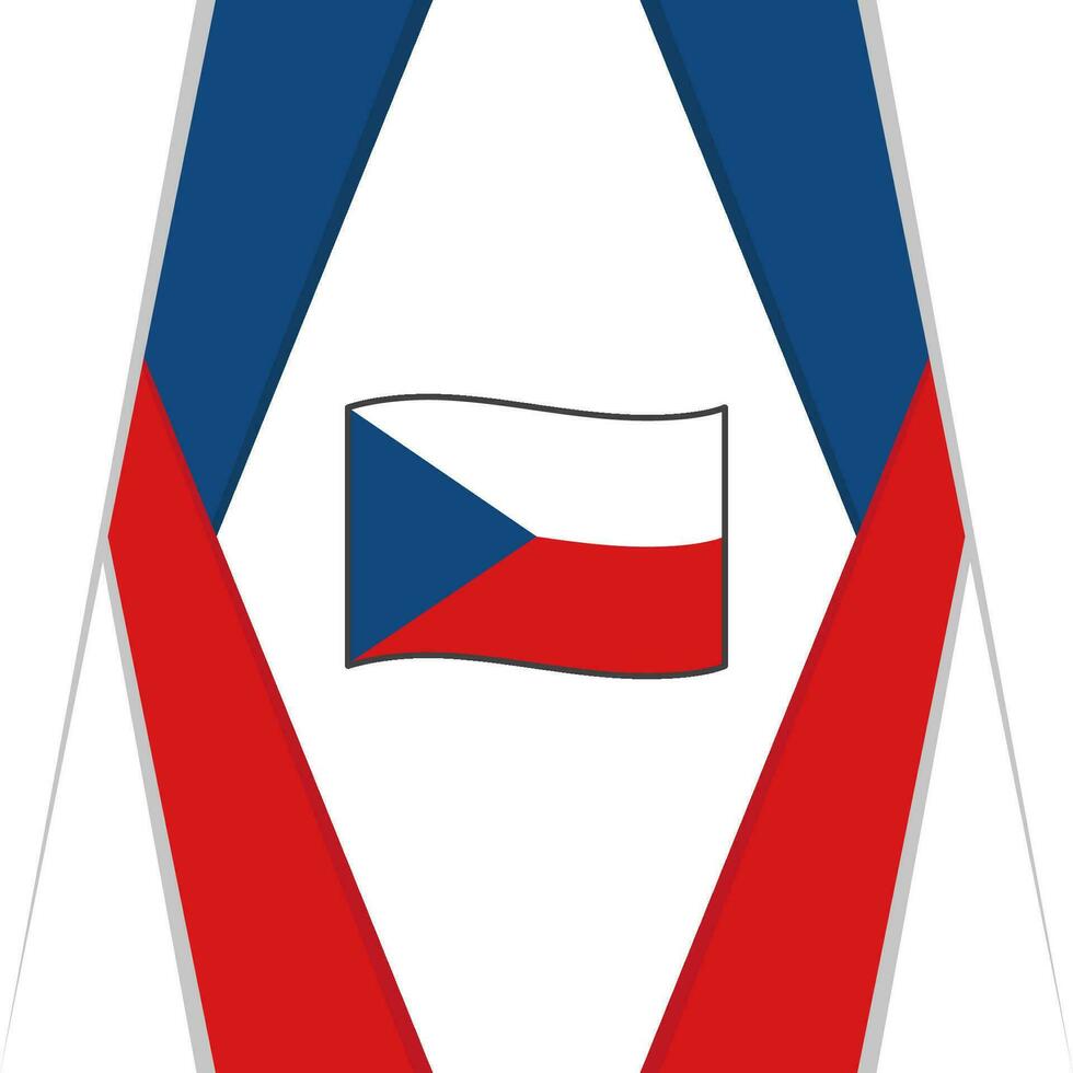Czech Republic Flag Abstract Background Design Template. Czech Republic Independence Day Banner Social Media Post. Czech Republic Design vector