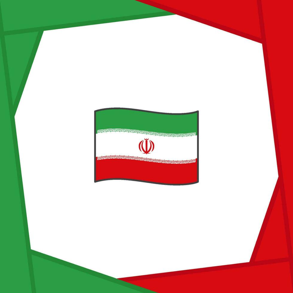 Iran Flag Abstract Background Design Template. Iran Independence Day Banner Social Media Post. Iran Banner vector