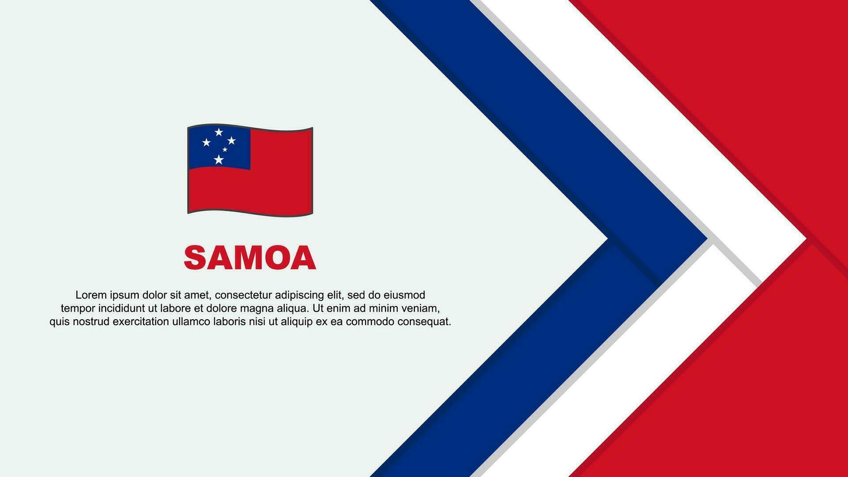 Samoa Flag Abstract Background Design Template. Samoa Independence Day Banner Cartoon Vector Illustration. Samoa Cartoon