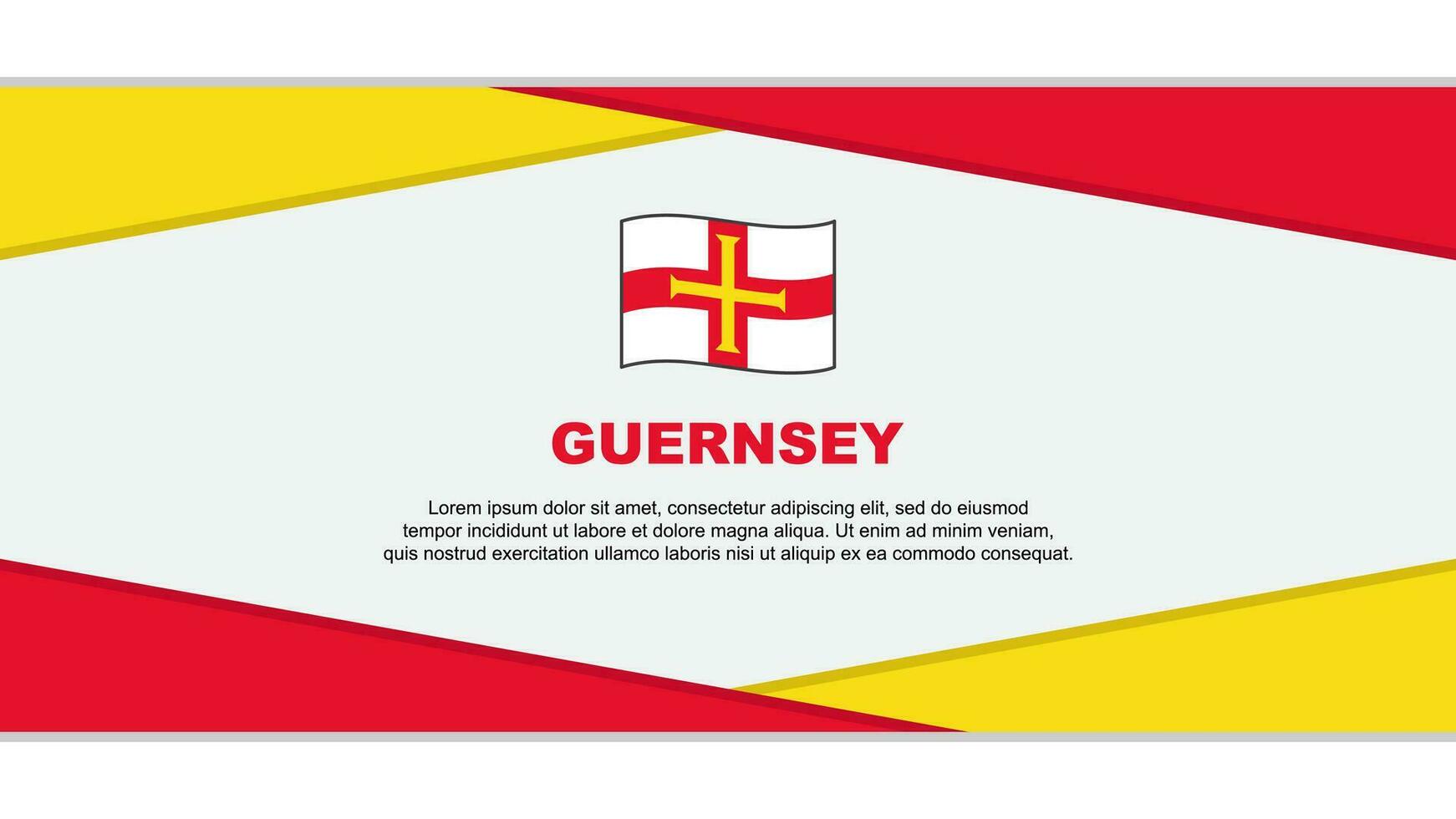 Guernsey Flag Abstract Background Design Template. Guernsey Independence Day Banner Cartoon Vector Illustration. Guernsey Vector