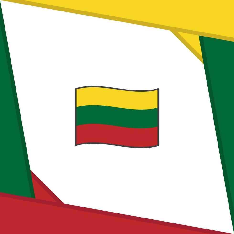 Lithuania Flag Abstract Background Design Template. Lithuania Independence Day Banner Social Media Post. Lithuania Cartoon vector