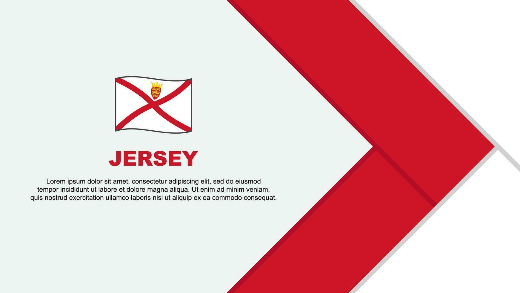Jersey Flag Abstract Background Design Template. Jersey Independence Day Banner Cartoon Vector Illustration. Jersey Cartoon