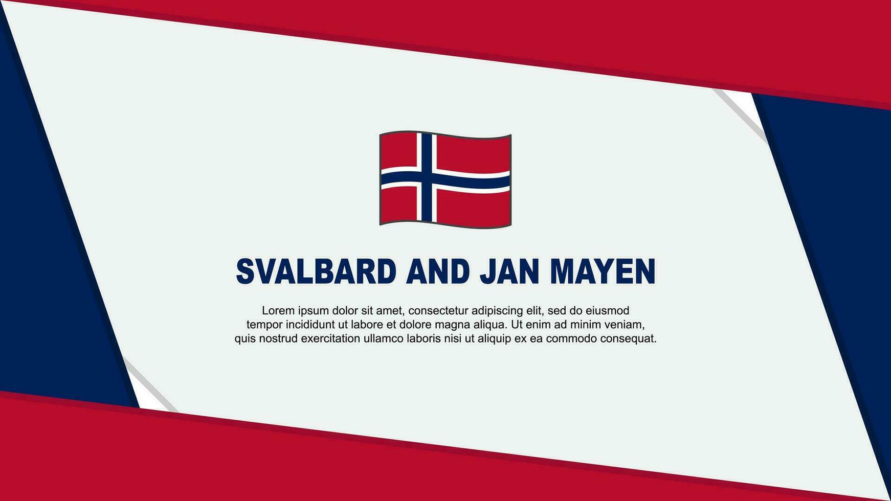 Svalbard y ene Mayen bandera resumen antecedentes diseño modelo. Svalbard y ene Mayen independencia día bandera dibujos animados vector ilustración. Svalbard y ene Mayen independencia día