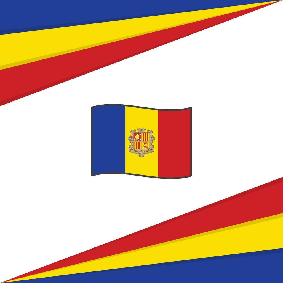 Andorra Flag Abstract Background Design Template. Andorra Independence Day Banner Social Media Post. Andorra Design vector