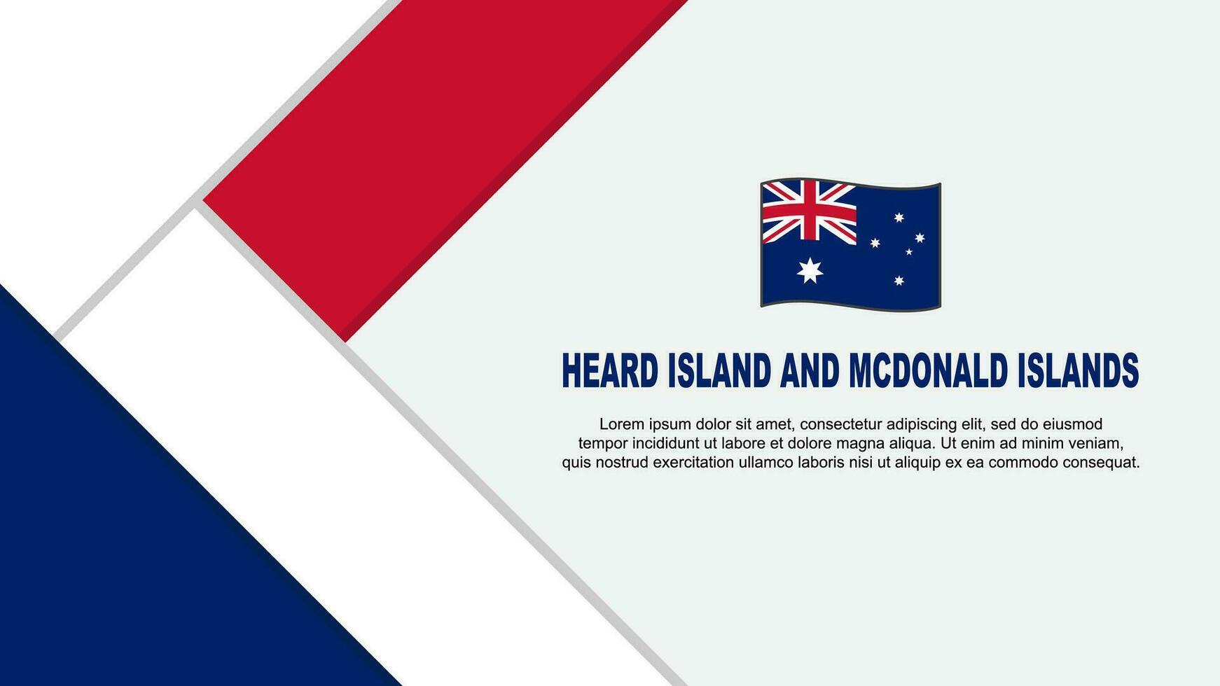 Escuchó isla y McDonald islas bandera resumen antecedentes diseño modelo. Escuchó isla y McDonald islas independencia día bandera dibujos animados vector
