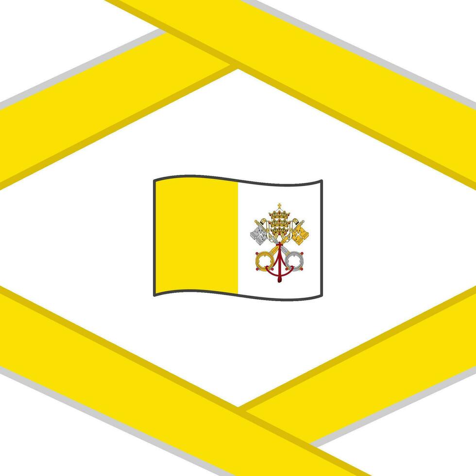 Vatican City Flag Abstract Background Design Template. Vatican City Independence Day Banner Social Media Post. Vatican City Illustration vector