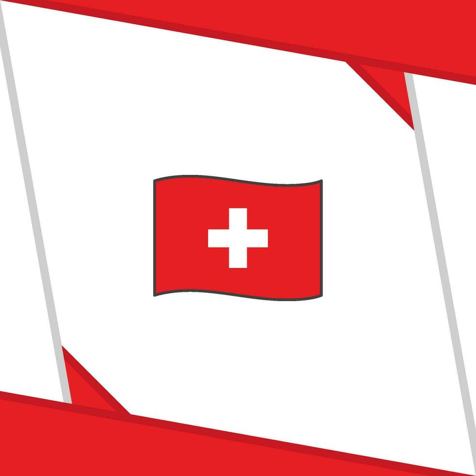 Switzerland Flag Abstract Background Design Template. Switzerland Independence Day Banner Social Media Post. Switzerland Independence Day vector
