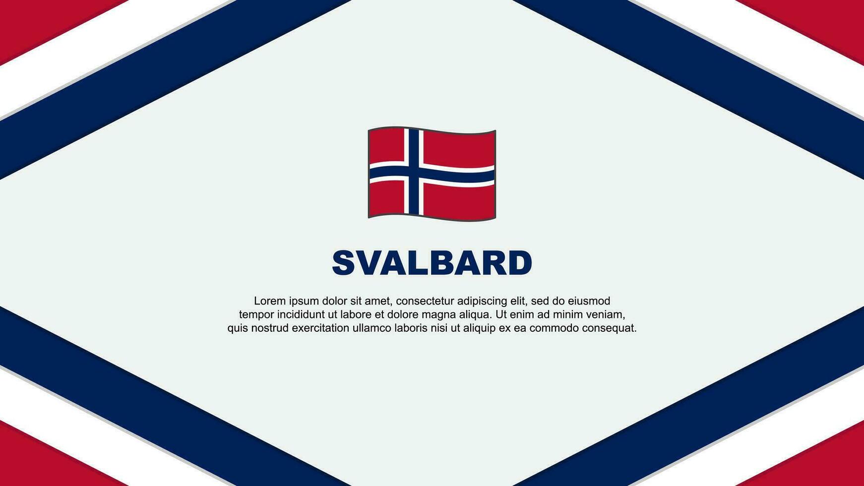 Svalbard Flag Abstract Background Design Template. Svalbard Independence Day Banner Cartoon Vector Illustration. Svalbard Template