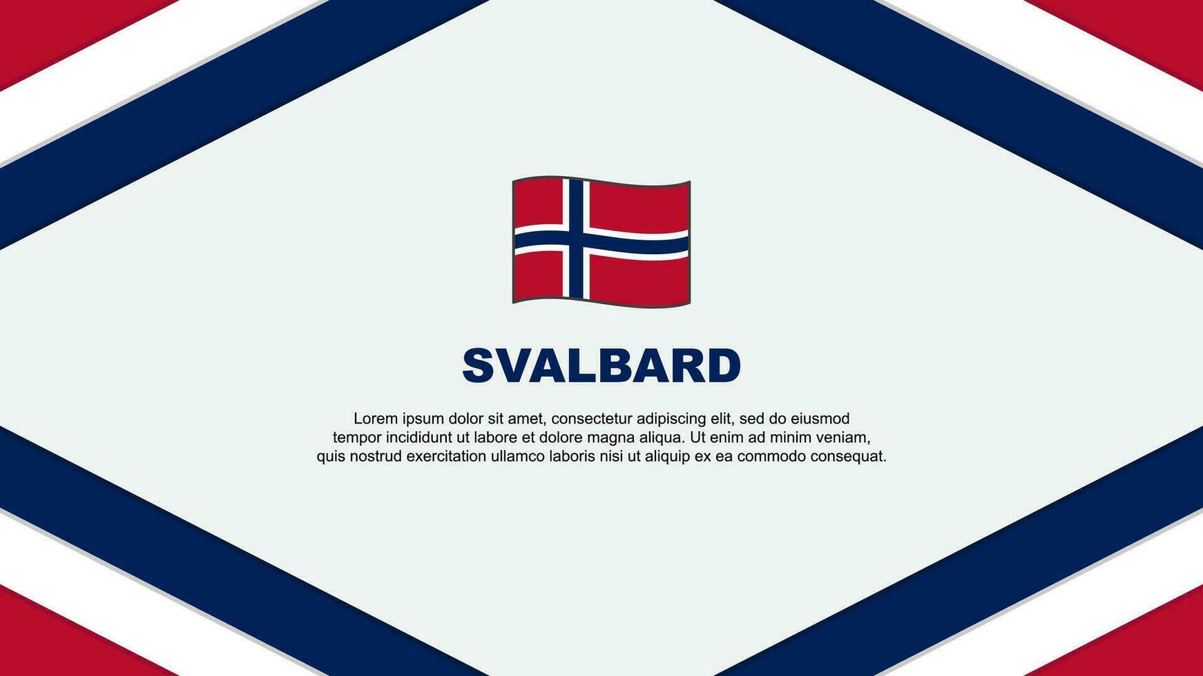 Svalbard Flag Abstract Background Design Template. Svalbard Independence Day Banner Cartoon Vector Illustration. Svalbard Template