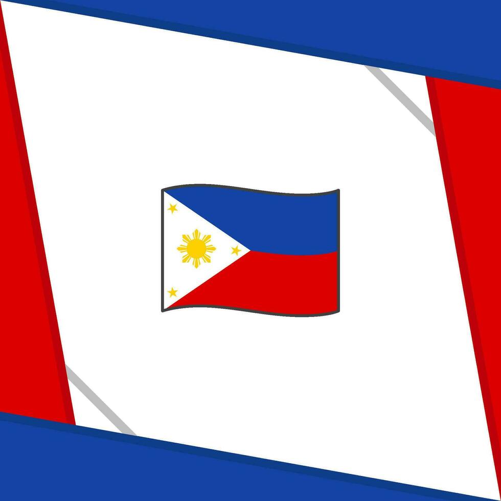 Filipinas bandera resumen antecedentes diseño modelo. Filipinas independencia día bandera social medios de comunicación correo. Filipinas independencia día vector