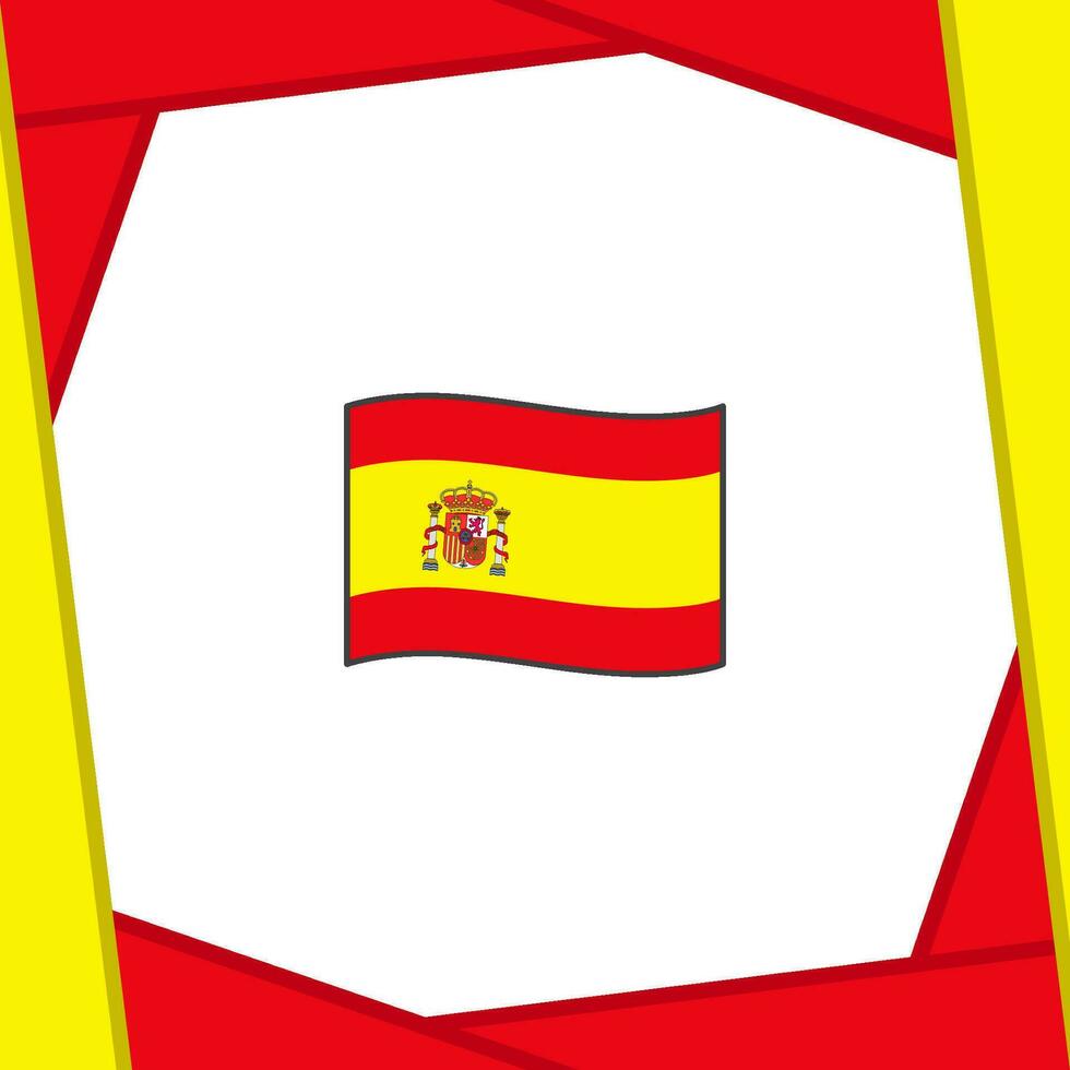 Spain Flag Abstract Background Design Template. Spain Independence Day Banner Social Media Post. Spain Banner vector
