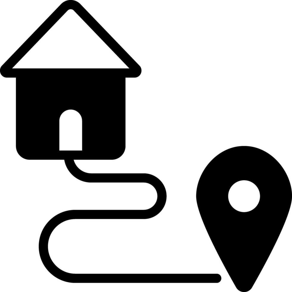 solid icon for relocation vector