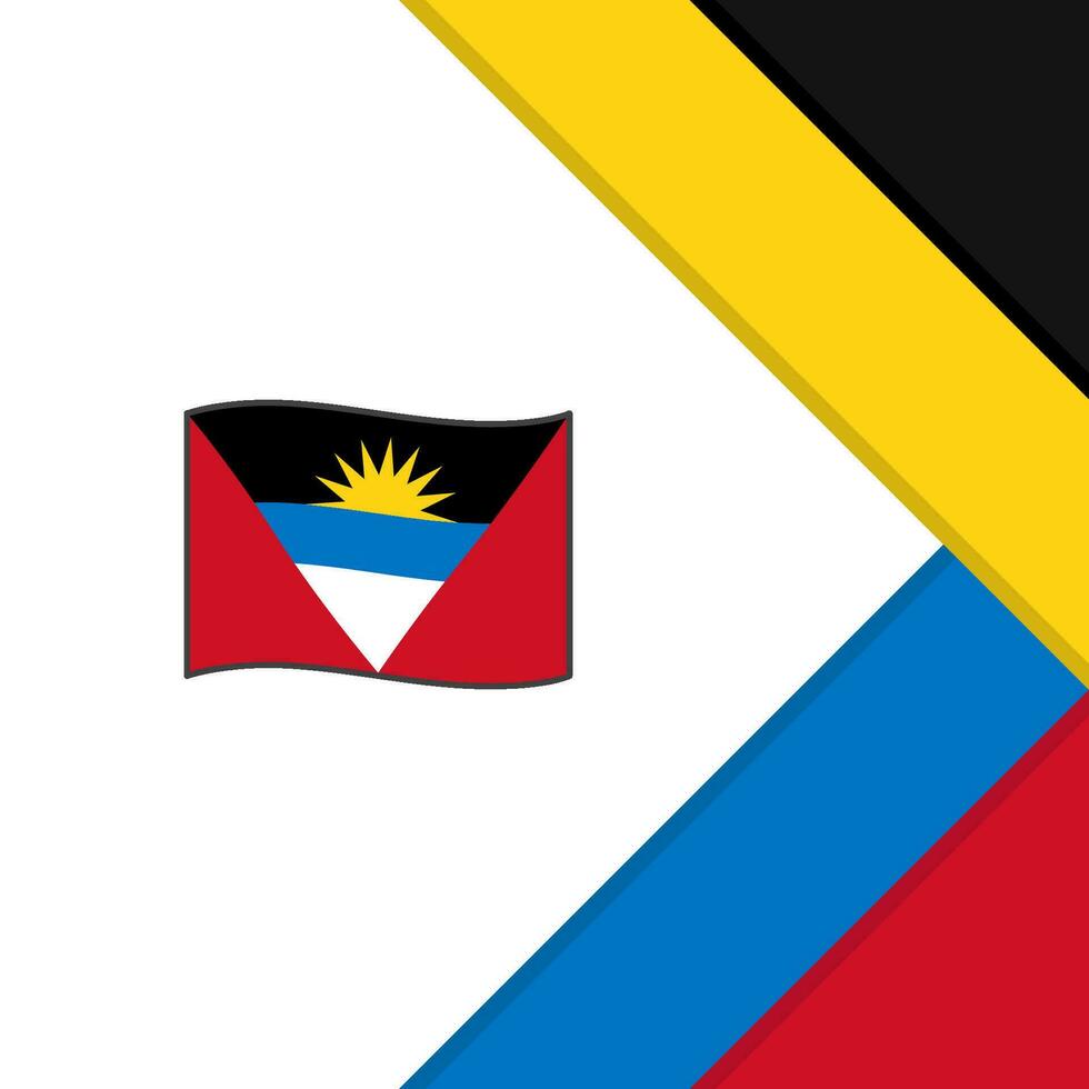 Antigua And Barbuda Flag Abstract Background Design Template. Antigua And Barbuda Independence Day Banner Social Media Post. Antigua And Barbuda Cartoon vector