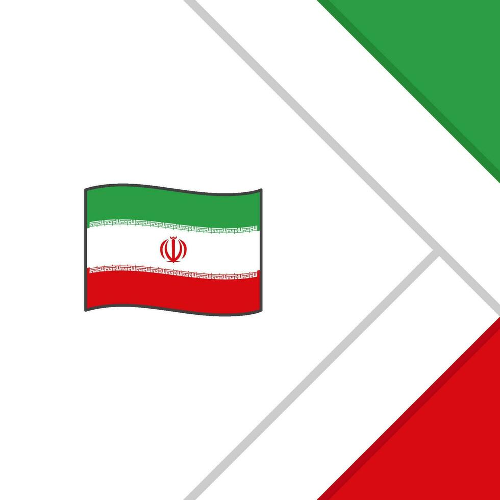 Iran Flag Abstract Background Design Template. Iran Independence Day Banner Social Media Post. Iran Cartoon vector