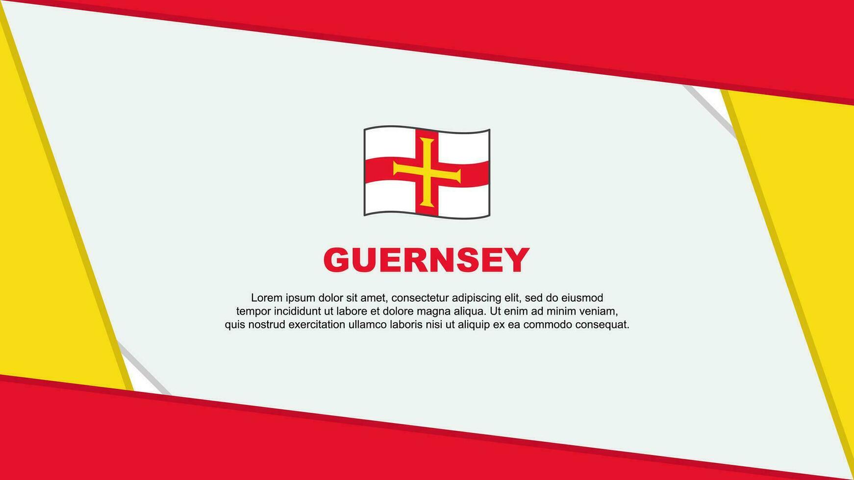 Guernsey Flag Abstract Background Design Template. Guernsey Independence Day Banner Cartoon Vector Illustration. Guernsey Independence Day