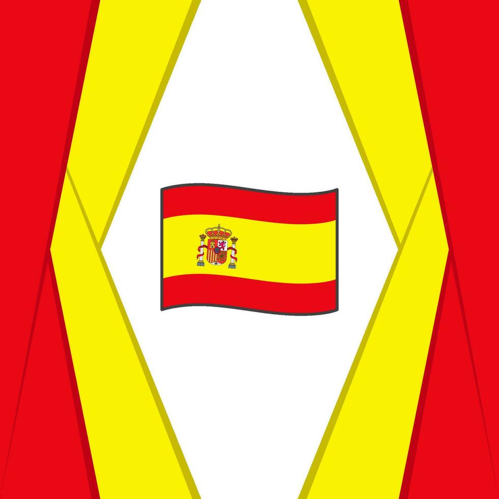 Spain Flag Abstract Background Design Template. Spain Independence Day Banner Social Media Post. Spain Background vector