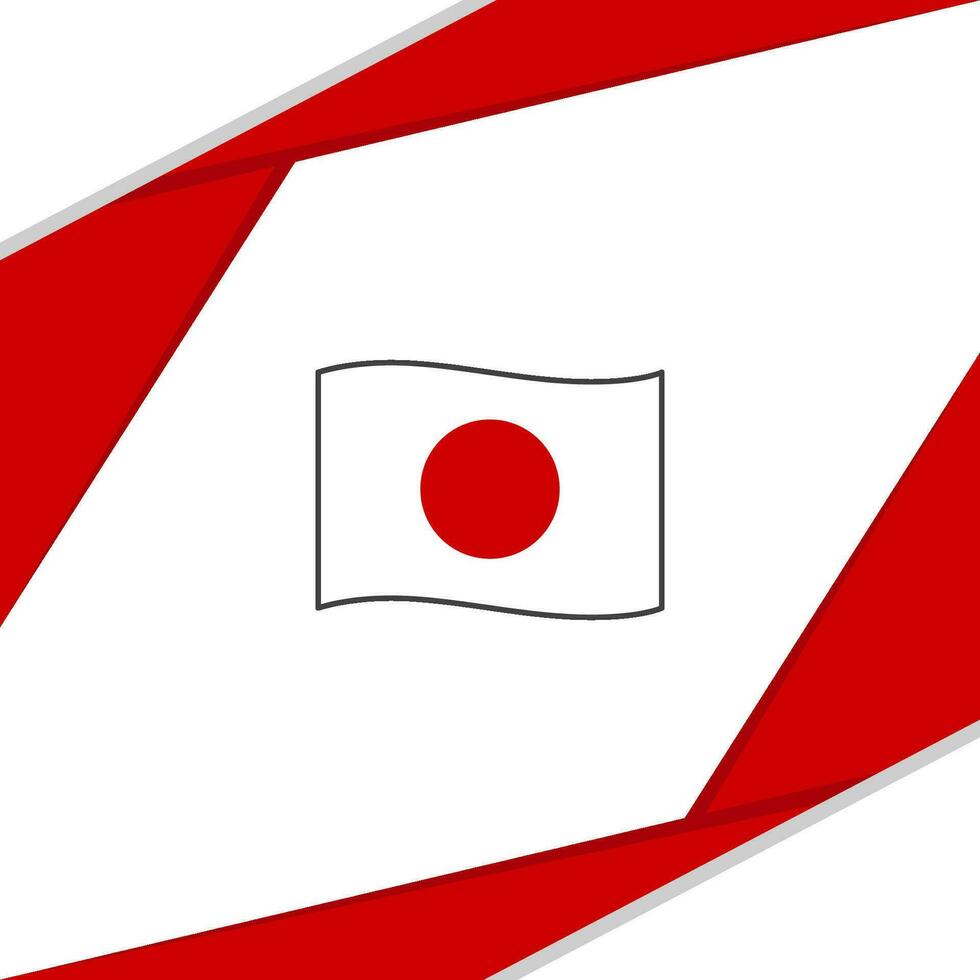 Japan Flag Abstract Background Design Template. Japan Independence Day Banner Social Media Post. Japan vector