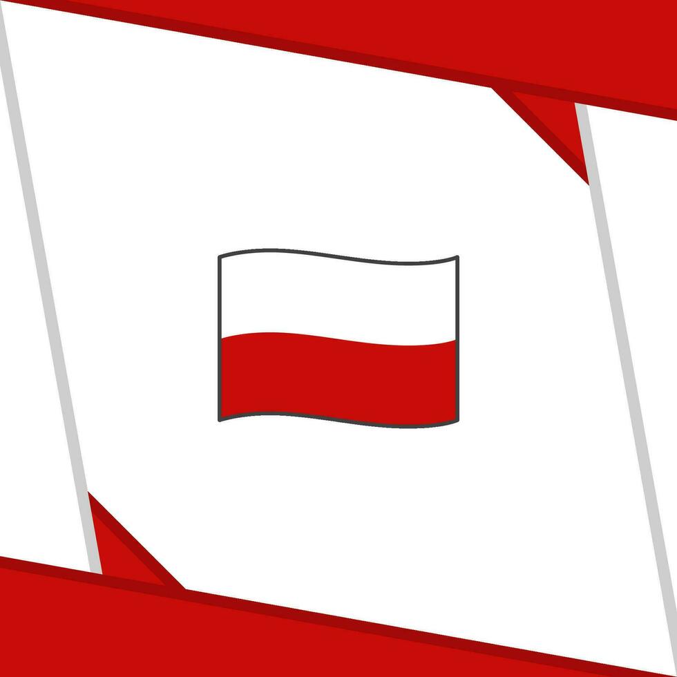 Polonia bandera resumen antecedentes diseño modelo. Polonia independencia día bandera social medios de comunicación correo. Polonia independencia día vector