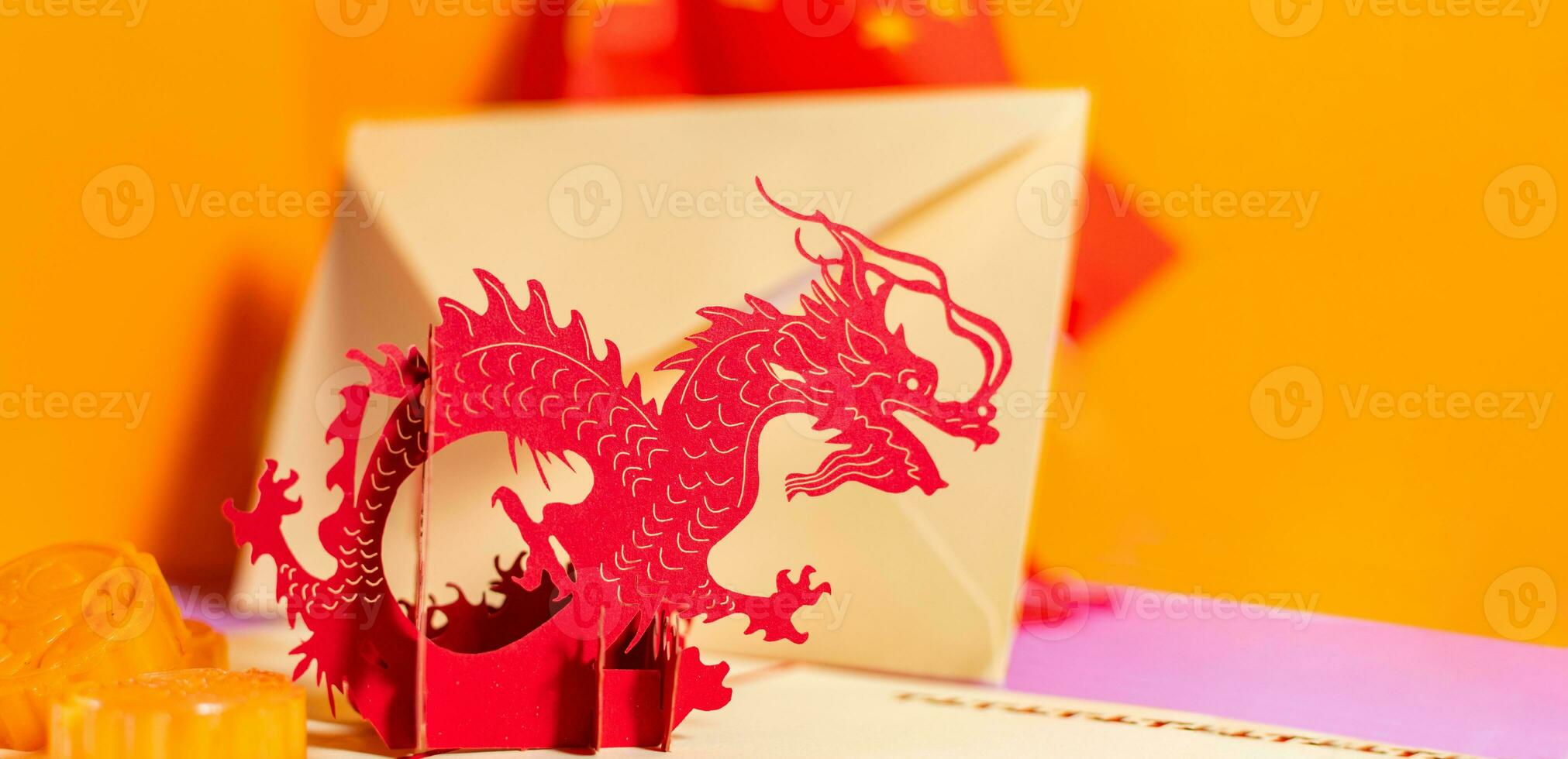 Chinese lunar new year, invitation card. photo