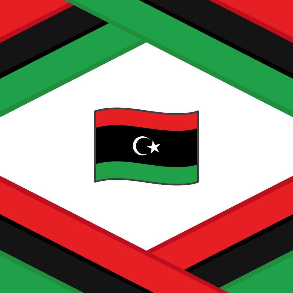 Libya Flag Abstract Background Design Template. Libya Independence Day Banner Social Media Post. Libya Illustration vector