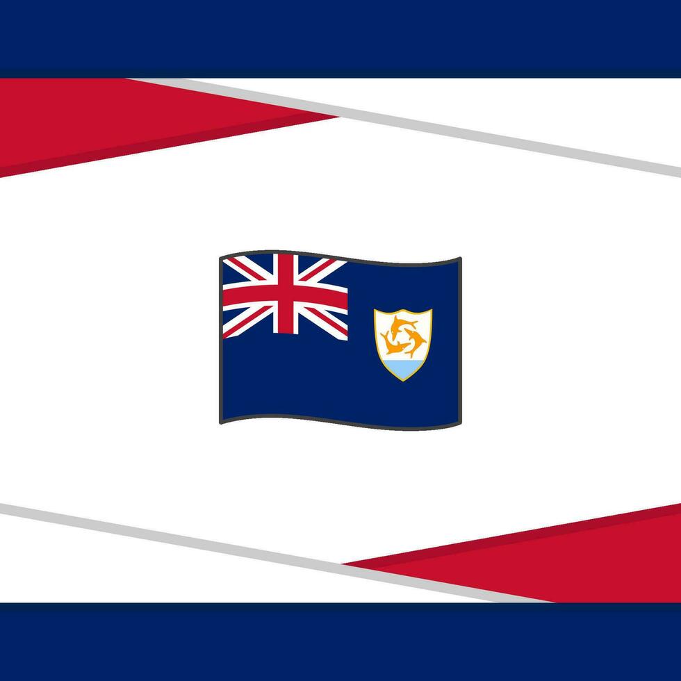 Anguilla Flag Abstract Background Design Template. Anguilla Independence Day Banner Social Media Post. Anguilla Vector