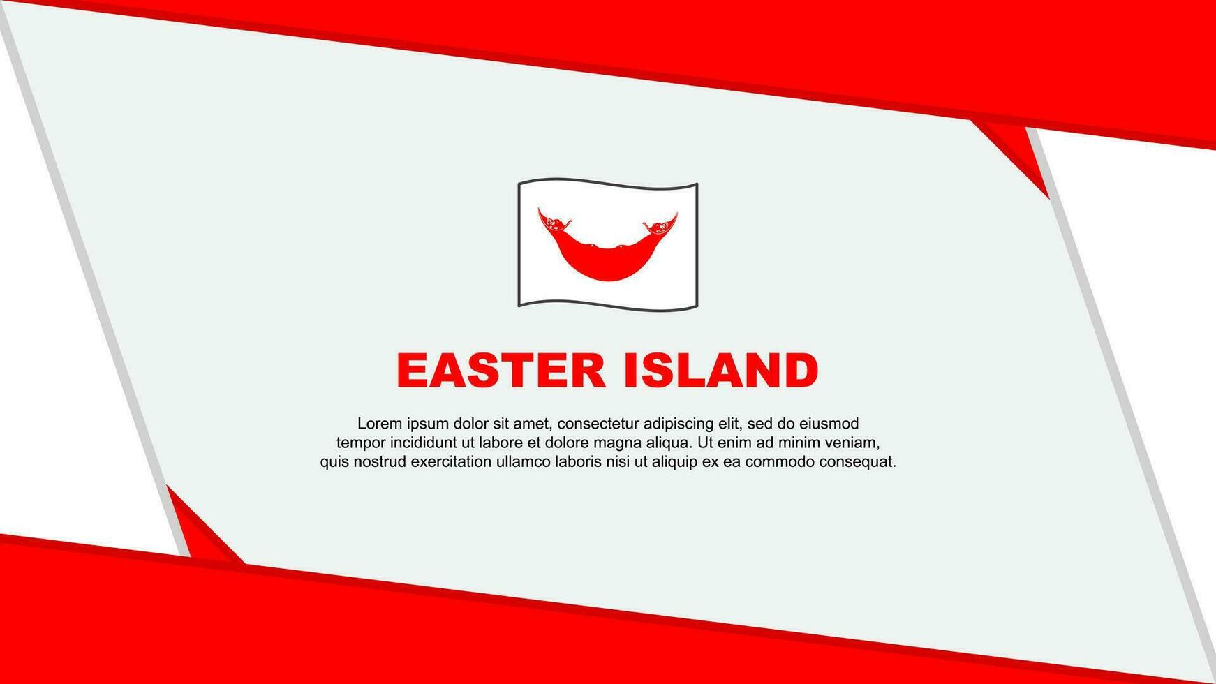 Easter Island Flag Abstract Background Design Template. Easter Island Independence Day Banner Cartoon Vector Illustration. Easter Island Independence Day