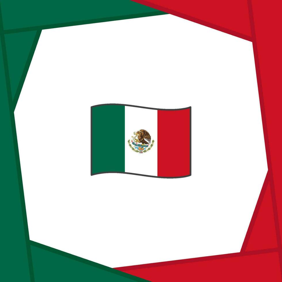 Mexico Flag Abstract Background Design Template. Mexico Independence Day Banner Social Media Post. Mexico Banner vector