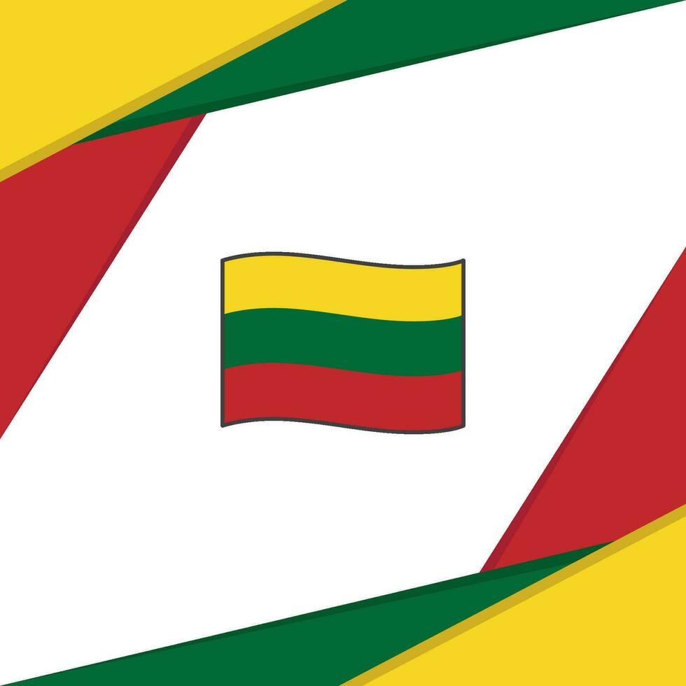Lithuania Flag Abstract Background Design Template. Lithuania Independence Day Banner Social Media Post. Lithuania Background vector