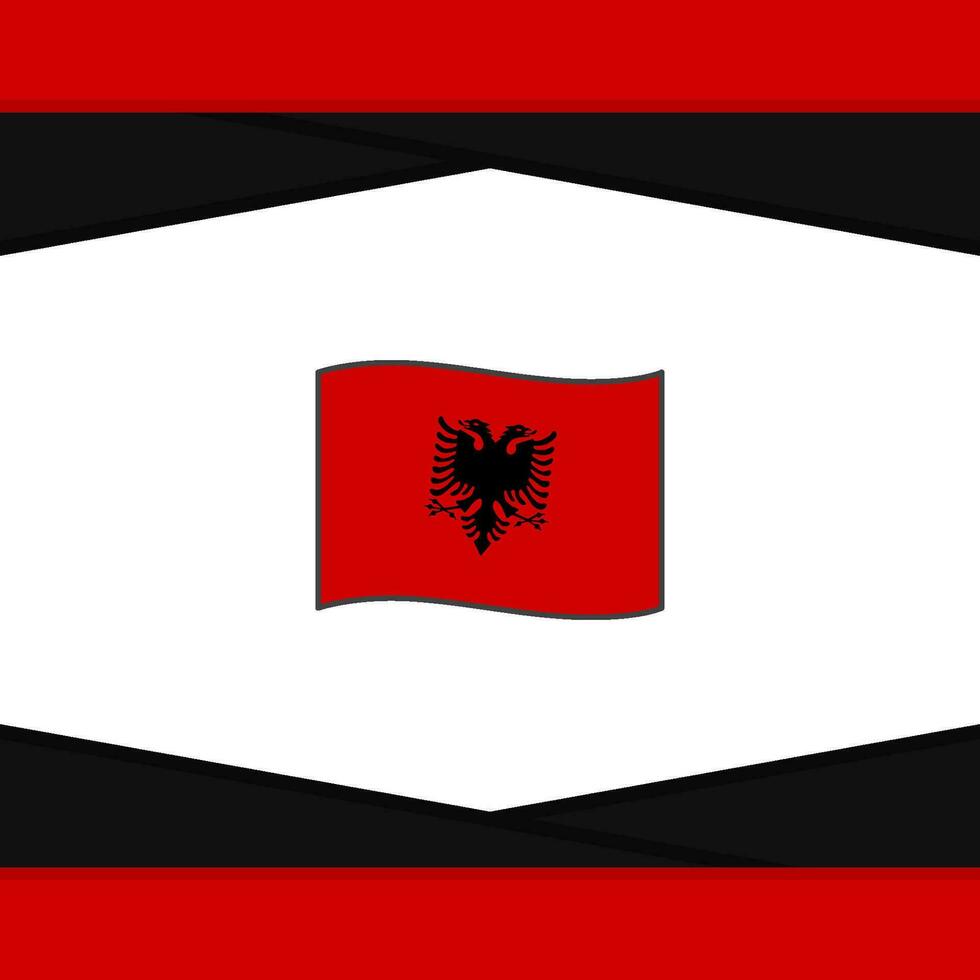 Albania Flag Abstract Background Design Template. Albania Independence Day Banner Social Media Post. Albania Vector