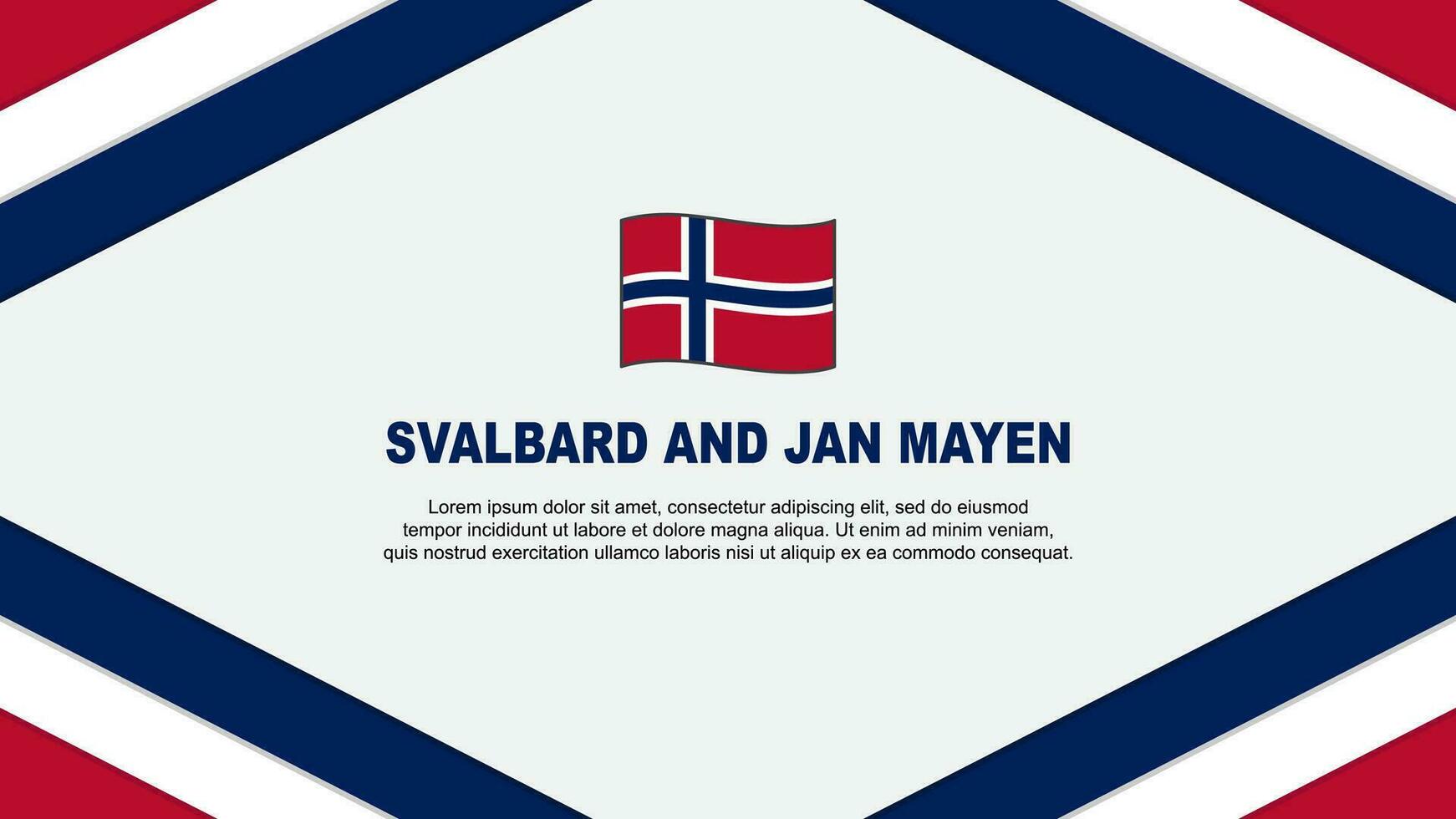 Svalbard y ene Mayen bandera resumen antecedentes diseño modelo. Svalbard y ene Mayen independencia día bandera dibujos animados vector ilustración. Svalbard y ene Mayen bandera