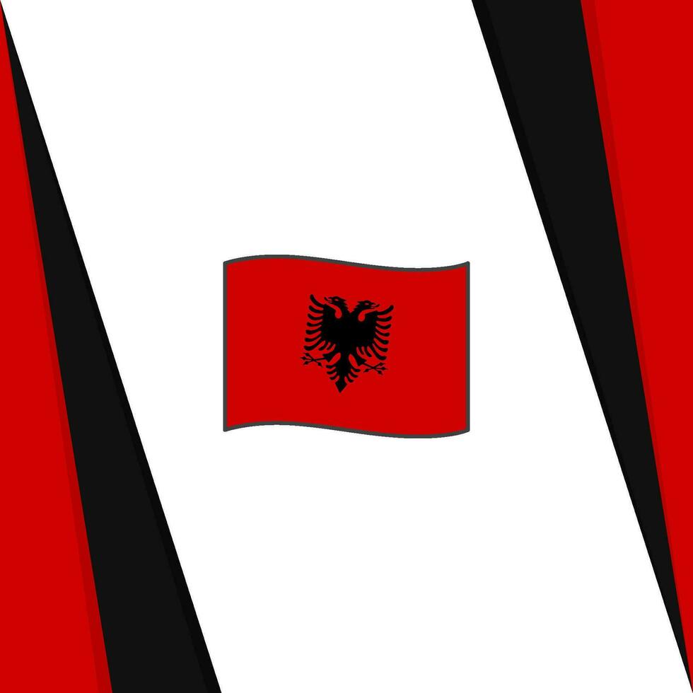 Albania Flag Abstract Background Design Template. Albania Independence Day Banner Social Media Post. Albania Flag vector
