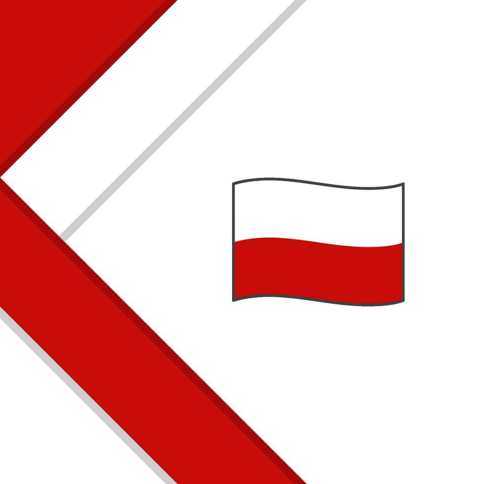Poland Flag Abstract Background Design Template. Poland Independence Day Banner Social Media Post. Poland Illustration vector