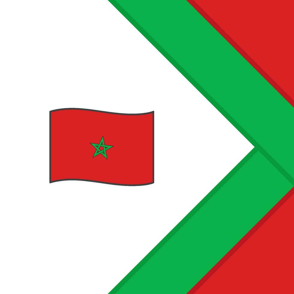 Morocco Flag Abstract Background Design Template. Morocco Independence Day Banner Social Media Post. Morocco Illustration vector