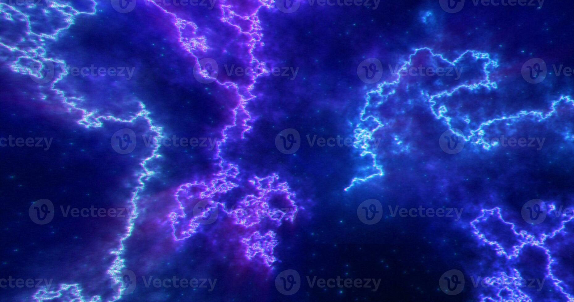 Abstract futuristic background with blue and purple multi-colored energy magic lines and waves of cosmic patterns photo