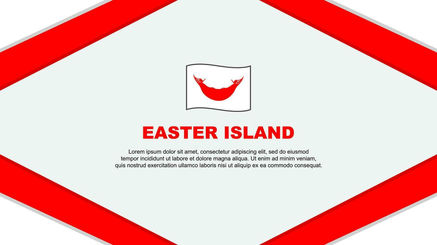 Easter Island Flag Abstract Background Design Template. Easter Island Independence Day Banner Cartoon Vector Illustration. Easter Island Template