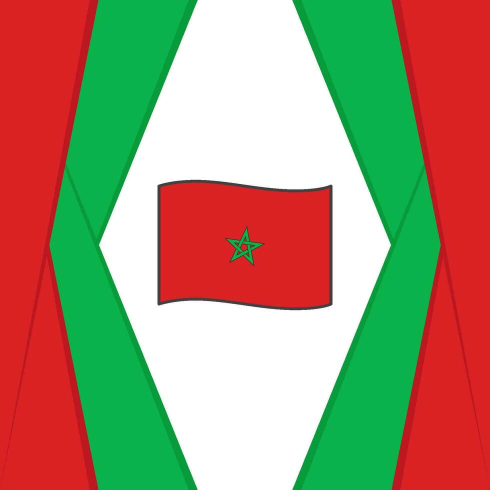 Morocco Flag Abstract Background Design Template. Morocco Independence Day Banner Social Media Post. Morocco Flag vector