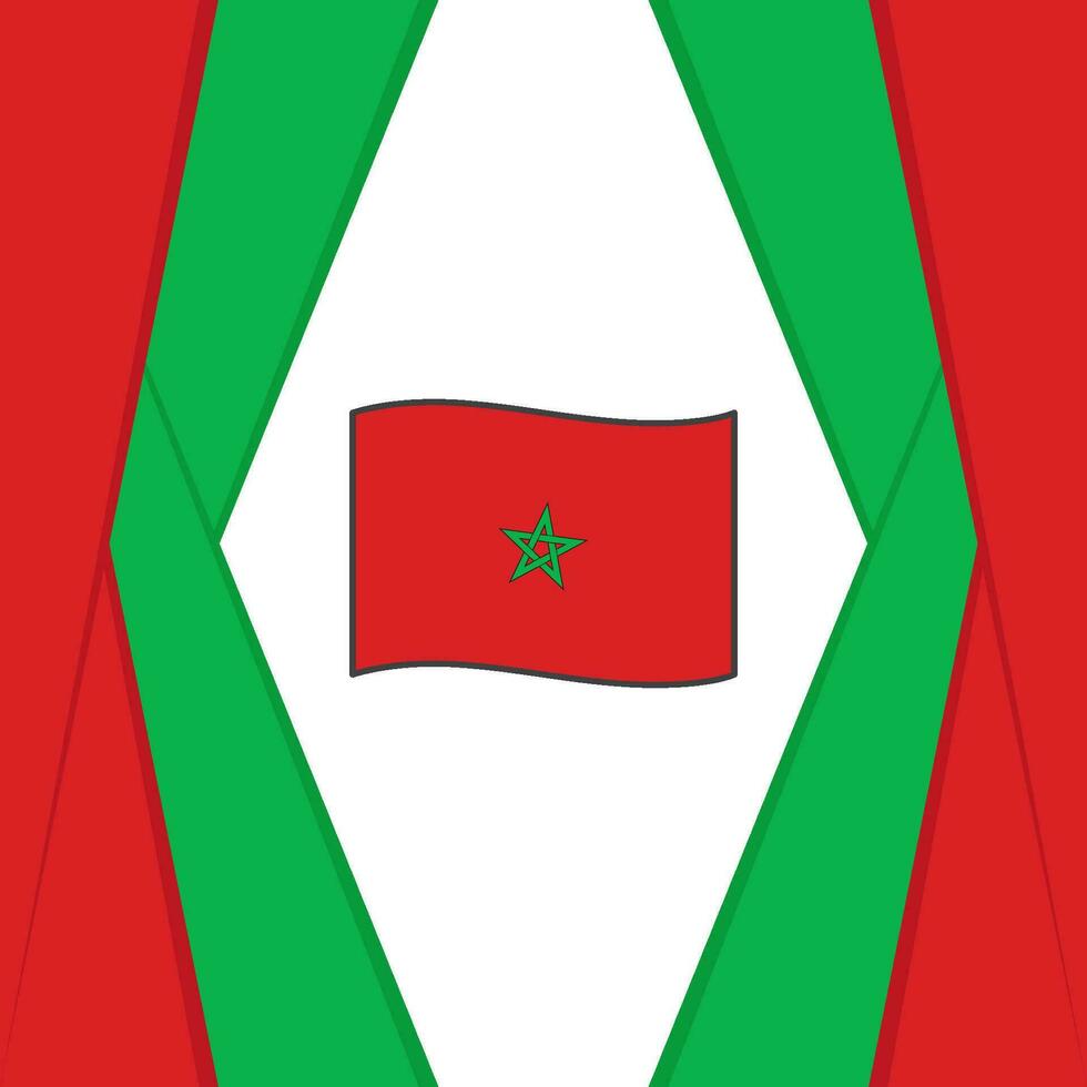 Morocco Flag Abstract Background Design Template. Morocco Independence Day Banner Social Media Post. Morocco Flag vector