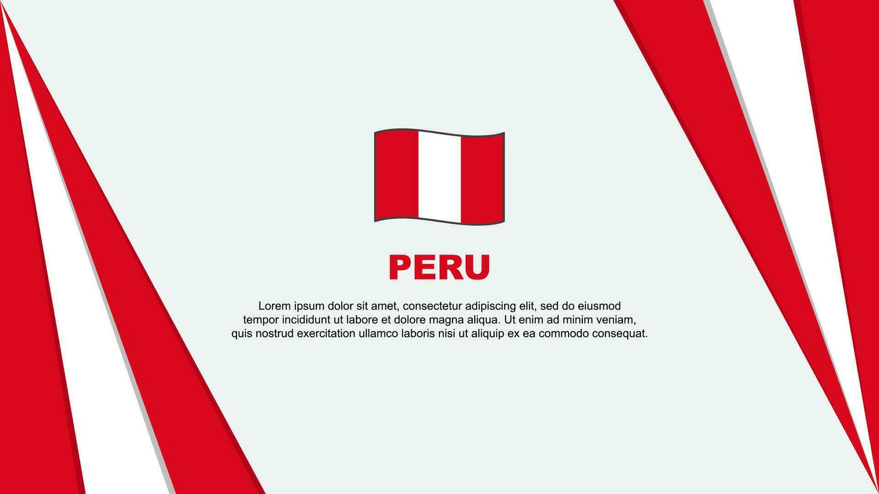 Peru Flag Abstract Background Design Template. Peru Independence Day Banner Cartoon Vector Illustration. Peru Flag